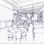 Restaurant Interior Sketch